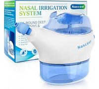 Nascool Nasal Irrigation System with 50 Salt Packets, 2 Pairs of Nozzles