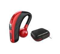 NASDGAKF In-Ear Headphone X13 Single Ear Earphone Bluetooth 5.1 Long Standby Business Headphone Game Headset Sports Noise Reduction Handsfree Cal Hands-Free Bluetooth Earpiece(P13 Red With Bag)