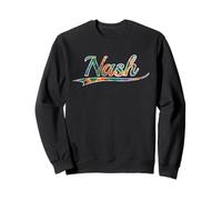 Nash Nashville Tennessee Music Tie Dye Vintage Varsity Sweatshirt
