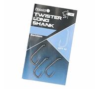 Nash Pinpoint Twister Long Shank Barbless Carp Hooks: 4