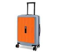 Nasher Miles Zanzibar TSA Lock Hard-Sided Polycarbonate Luggage Trolley Bag|Suitcase, Orange&Grey, Small, Luggage