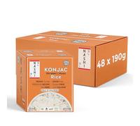 Nashi Shirataki Konjac Moyu Rice 190g (Pack of 48) - Odour Free, Low Calorie (Only 8 Cal), Fat Free Konjac Rice | Vegan, Keto & Gluten Free, Glucomannan, High Fibre, Low Carb Rice Alternative