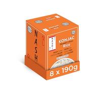 Nashi Shirataki Konjac Moyu Rice 8x190g | Low Calorie Konjac | Glucomannan, Keto & Vegan Friendly | Zero Carb & Gluten Free | High Fibre Shirataki | Odour-Free Ready to Eat Konjac