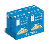 Nashi Shirataki Konjac Spaghetti 190g (Pack of 16) - Odour Free, Low Calorie (Only 8 Cal), Fat Free Pasta, Vegan, Keto & Gluten Free, Glucomannan Spaghetti, High Fibre, Low Carb Pasta Alternative