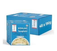 Nashi Shirataki Konjac Spaghetti 190g (Pack of 48) - Odour Free, Low Calorie (Only 8 Cal), Fat Free Pasta, Vegan, Keto & Gluten Free, Glucomannan Spaghetti, High Fibre, Low Carb Pasta Alternative