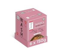 Nashi Tapioca Shirataki Noodles (Thai Style, Pack of 6 x 150g), Vegan, Instant Japanese Noodles, Low Carb, Low Calorie, Gluten & Fat Free, Odorless, Ready to Eat, Healthy Keto Diet Food