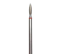 NashlyNails E-File Nail Drill bit for Manicure and Pedicure, Russian Electric File bits, Diamond, Flame (Drop) with a Rounded tip 023, Soft grit, Non Painful Efile
