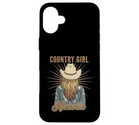Nashville Country Music Cow Girl Vacation Design On Back Case for iPhone 16 Plus