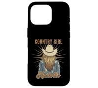 Nashville Country Music Cow Girl Vacation Design On Back Case for iPhone 16 Pro