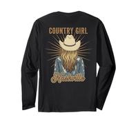 Nashville Country Music Cow Girl Vacation Design On Back Long Sleeve T-Shirt