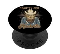 Nashville Country Music Cow Girl Vacation Design On Back PopSockets Adhesive PopGrip