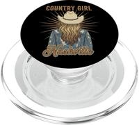 Nashville Country Music Cow Girl Vacation Design On Back PopSockets PopGrip for MagSafe