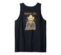 Nashville Country Music Cow Girl Vacation Design On Back Tank Top