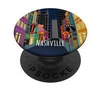 Nashville Downtown at Night PopSockets Adhesive PopGrip