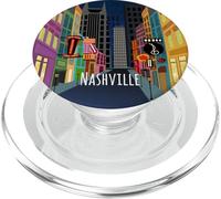 Nashville Downtown at Night PopSockets PopGrip for MagSafe