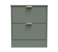Nashville F Bedside Table Green 2 Drawers 45cm