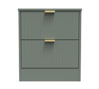 Nashville F Bedside Table Green 2 Drawers 45cm
