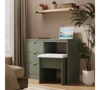 Nashville F Desk Green 3 Drawers 97cm