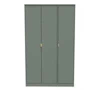 Nashville F Tall Wardrobe Green 3 Doors 1 Shelf 116cm