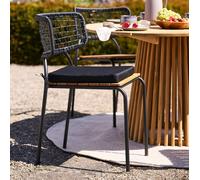 Nashville Garden Dining Chair - Set of 2 - Black Metal