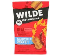 Nashville Hot Chicken Chips by Wilde Chips, Thin and Crispy, High Protein, Keto, Made with Real Chicken 2.25oz Bag