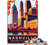 Nashville Jigsaw Puzzles for Adults 1000, Help The Brain Exercise Addictive Toys to Cultivate Patience Unique Challenge Game 1000pcs(50x75cm)