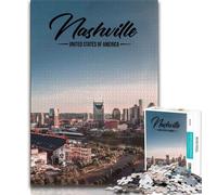 Nashville Jigsaw Puzzles for Teenagers 1000 Piece Puzzle,family Fun Games Is Ideal As A Gift for The Whole Family 50x75cm