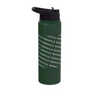 Nashville - Minimalist All Over Repeating Text America Lover Stainless Steel Insulated Water Bottle