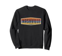 Nashville Retro Vintage Badge, Clean Minimal City Design Sweatshirt