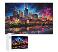 Nashville Skyline Jigsaw Puzzle, 1000 PCS, Indoor Activity for The Home, An Absorbing Project for Relaxed Weekends, for Family Fun