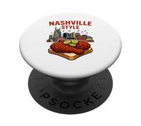 Nashville Style Spicy Fried Chicken & Music City Skyline PopSockets Adhesive PopGrip
