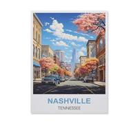 Nashville Tennessee，Jigsaw Puzzles 1000 Pieces for Adults, Classic Puzzle Kids Puzzle Challenging and Difficult Puzzles for Adults and Teens（50x70cm）-ES93