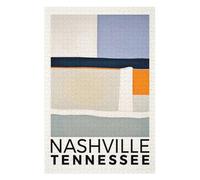 Nashville Tennessee Poster Classic Jigsaw Puzzle for Adults, 1000 PCS