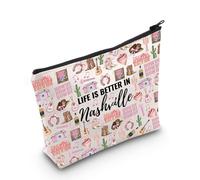 Nashville Travel Gift Nashville Trip Gift Life is Better in Nashville Makeup Bag Nashville Souvenir (in Nashville Bag EU)