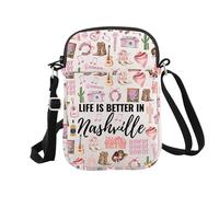 Nashville Travel Gift Nashville Trip Gift Life is Better in Nashville Makeup Bag Nashville Souvenir (in Nashville CR EU)
