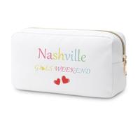 Nashville Trip Gifts Makeup Bag Weekend Getaway Gifts for Sister Best Friend Cosmetic Bag Travel Vacation Birthday Gifts for Women Nashville Christmas Graduation Gift for Her Coworker Travel Pouch