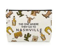 Nashville Trip Makeup Bag Nashville Lover Gifts Girls Weekend Gifts for Woman Friend Birthday Bachelorette Vacation for Besties Traveller Sister Christmas Travel Souvenir Friendship Cosmetic Pouch