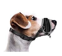 Nasjac Dog Muzzles, Soft Nylon Muzzle for Dogs to Prevent Biting Anti Barking Stop Chewing Eating Adjustable Mouth Guard for Daily Behavior Training, Durable Small Medium Large Muzzle