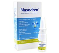 Nasodren Nasal Spray for Sinus Infection Relief, First Defence Against Cold, Allergies, Flu, Blocked Nose, Inactivates Viruses,Relieves Cough Symptoms