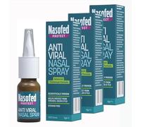 Nasofed Anti Viral Nasal Spray, Steroid Free, 10ml x 3 Pack | Helps Protect from Viruses, Colds & Flu, 4 Hours Protection per Application