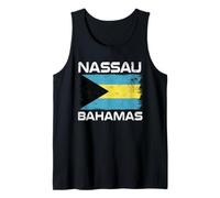 Nassau Bahamas Flag Distressed Island Pride Design Tank Top