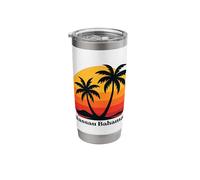 Nassau Bahamas Sunset Palm Trees Stainless Steel Insulated Tumbler