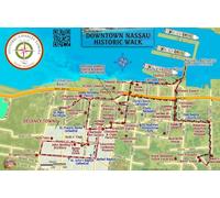 Nassau Historic Walking Tour & New Providence Island Bahamas Maps Laminated Card