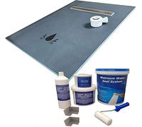 Nassboards 20mm Linear Wetroom Kit Complete System Tray & Waste - Waterproof Watertight Design with Drain, Installation Guide, Sealing Tape, Stainless Grate, XPS Quality Standard Base, Gradient Ready