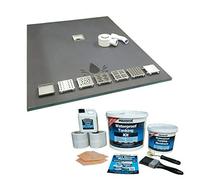 Nassboards Complete Wetroom Tile Base Tray & Waste System - Waterproof Watertight Design with Drain - Optional Kit Includes Installation Guide, Including Sealing Tape, Grate, XPS Quality Standard Base
