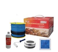 Nassboards Electric Underfloor Heating Cable System 200w - Touch Screen Thermostat & Cable for Under Tiles & Laminate in Conservatory, Bathroom, Safe Insulation - Includes Installation Kit