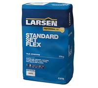 Nassboards - Larsen Pro Standard Set Flex - Wall & Floor Tile Adhesive - Indoor & Outdoor Approved - 20 Kg Flexible Porcelain Tile Adhesive - Frost Resistant & Durable