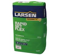 Nassboards Larsen Rapid Set Flexible Floor & Wall Tile Adhesive - Perfect for Indoor & Outdoor, Patios and Home Improvement Project - Quick Drying Adhesive - Grey