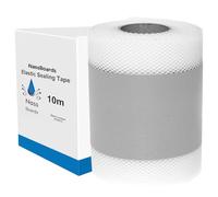 Nassboards PE120 PVC Elastic Sealing Tape - Waterproof Tape for Shower, Works as Tanking Tape and Leak Sealer for Waterproofing Corners, Polyester Mesh and PVC Fabric Seals Pipe-Work and Drains (10m)