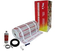 Nassboards Premium Pro Electric Underfloor Heating Mat Kit 200w - 16m² - Featuring Intelligent Control Black WiFi Enabled Beca Thermostat Compatible with iPhone, Android, Alexa, Google Home and Siri